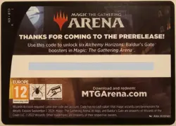 MTG Arena Prerelease Code Card BALDUR'S GATE ALCHEMY - 6 Packs Physical Delivery - Image 1