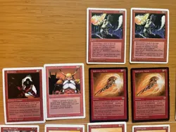 Magic The Gathering Lot of 36 Red cards - Revised 4th & 5th Edition VG+ MtG WOTC - Image 2