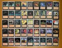 Magic The Gathering Lot of 45 Black cards mostly 4th & 5th Edition VG+ MTG WOTC - Image 1