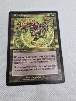 Wizards Aura Shards Invasion Enchantment Green White Uncommon 233/350 Ron Spenc… - Image 1