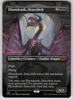 Ebondeath, Dracolich (Borderless) Normal M AFR 292 NM - Image 1