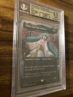 MTG✨MIKU, LOST BUT SINGING (Azusa, Lost but Seeking) 🌈 FOIL✨SLD BGS 9.5 POP 1 ! - Image 3