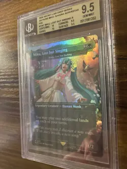 MTG✨MIKU, LOST BUT SINGING (Azusa, Lost but Seeking) 🌈 FOIL✨SLD BGS 9.5 POP 1 ! - Image 4