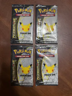 Pokemon TCG: Sword & Shield- (4) CELEBRATIONS Booster Packs- NEW/FACTORY SEALED - Image 1