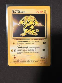 Pokemon TCG Electabuzz Base Set 20/102 Regular rare - Image 1