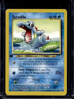 2000 Pokemon Neo Genesis 1st Edition Totodile #81/111 - Image 1