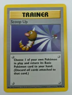 Pokemon Scoop Up Base Set Shadowless 78/102 Lightly Played Condition - Image 1