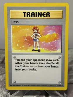 Lass - 75/102 - Pokemon Base Set Shadowless Rare Card WOTC LP/NM - Image 1
