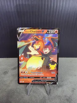 Pokemon TCG Lance's Charizard V SWSH133 Celebrations Black Star Promo LP - Image 1