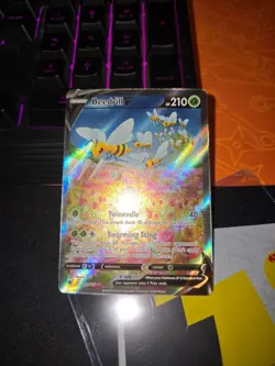 Pokemon TCG Card Beedrill V Astral Radiance Holo Ultra Rare Card 161/189 NM - Image 1