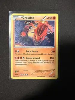 Pokemon Groudon TCG Black Star Promos XY52 Holo Card - Image 1