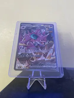 Pokemon Team Rocket's Nidoking EX 233/182 Sv10 Holo Special Alt Full Art - Image 1