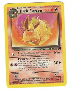 Pokemon TCG: Dark Flareon - 35/82 - WOTC Team Rocket (Unlimited) - LP - Image 1