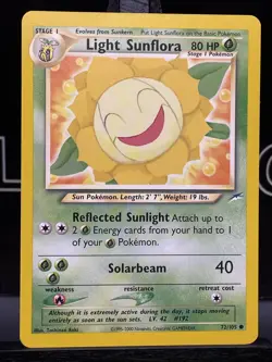 Light Sunflora 72/105 Neo Destiny Regular Pokemon card VLP - Image 3