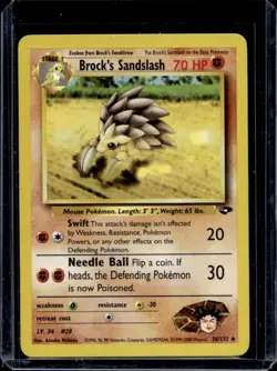 2000 Pokemon Gym Challenge Brock's Sandslash #36/132 - Image 1