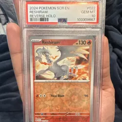 Pokemon Reshiram 022/142 Stellar Crown Reverse Holo Uncommon PSA 10 - Image 3