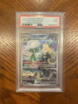 Pokemon TCG Destined Rivals Cynthia's Roserade Illustration Rare PSA 9 - Image 1