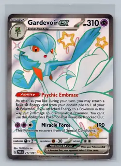 Gardevoir ex 217/091 Shiny Ultra Rare Paldean Fates Pokemon Near Mint - Image 1