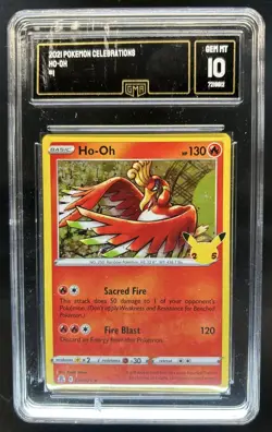 2021 Pokemon SWSH Celebrations Ho-Oh #001/025 GMA 10 - Image 1