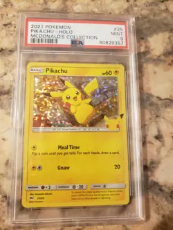 PIKACHU 2021 Pokemon #25/25 PSA 9 MINT Mcdonald's PROMO HOLO RARE - Image 1