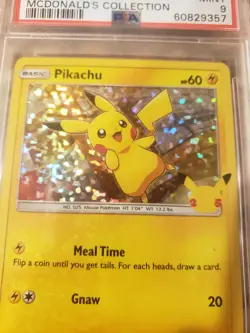 PIKACHU 2021 Pokemon #25/25 PSA 9 MINT Mcdonald's PROMO HOLO RARE - Image 4