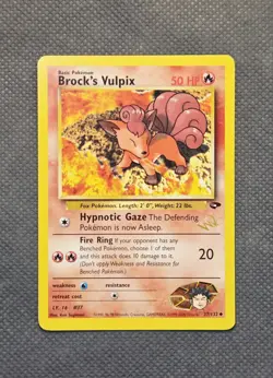 [NM] Brock's Vulpix Gold W Stamped 037/132 WoTC Promo Vintage TCG Pokemon - Image 1