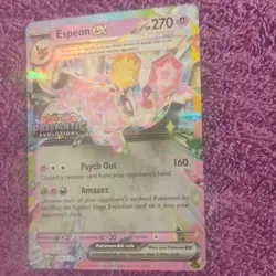 Pokemon Espeon ex 034/131 Prismatic Evolutions Promo Holo 270 HP Stage 1 2025 - Image 3