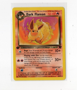 Pokemon Dark Flareon 35/82 Team Rocket WOTC Vintage Rare First Edition LP - Image 1