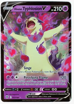 Hisuian Typhlosion V Ultra Rare Pokemon TCG SWSH10: Astral Radiance 053/189 NM - Image 1