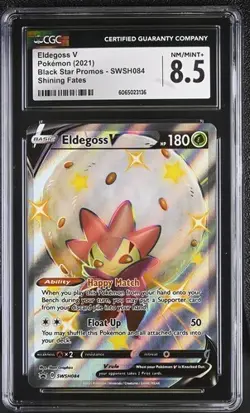 2021 Black Star Promo Shining Fates Eldegoss V CGC NM/MINT+ 8.5 SWSH084 Pokemon! - Image 1