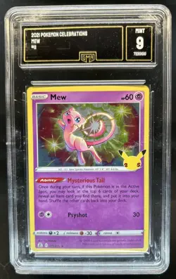 2021 Pokemon SWSH Celebrations Mew Holo #011/025 GMA 9 - Image 1