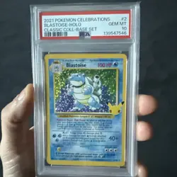 Blastoise 2/102 Celebrations: Classic Collection Holo PSA 10 Pokemon - Image 1