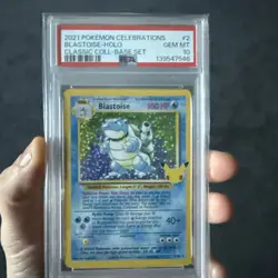 Blastoise 2/102 Celebrations: Classic Collection Holo PSA 10 Pokemon - Image 2