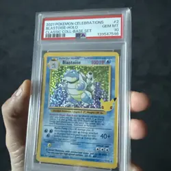 Blastoise 2/102 Celebrations: Classic Collection Holo PSA 10 Pokemon - Image 3