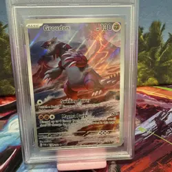 2023 Pokemon Paradox Rift Groudon IR 199/182 PSA 8 NM-MT! - Image 4
