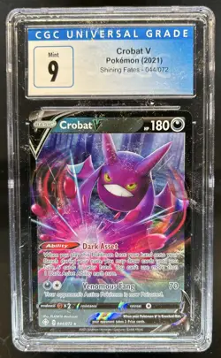 2021 Pokemon SWSH Shining Fates Crobat V #044/072 CGC 9 - Image 1