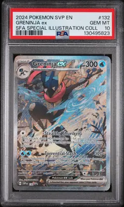 2024 POKEMON SVP EN-SV BLACK STAR PROMO #132 GRENINJA EX PSA 10 - Image 1