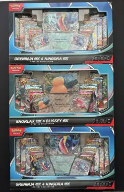 Pokemon Greninja EX and Kingdra EX -Snorlax EX & Blissey EX – Sealed – Lot of 3 - Image 1