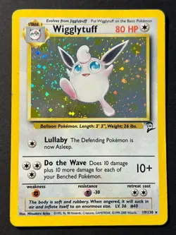 Wigglytuff 19/130 Holo Rare Base Set 2 - Pokemon Card WOTC - HP - Image 1