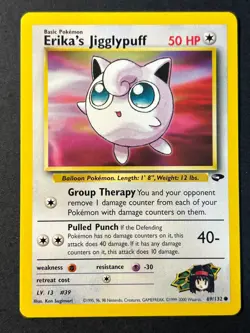 Erika's Jigglypuff 69/132 Gym Challenge Common - Pokemon Card Near Mint - Image 1