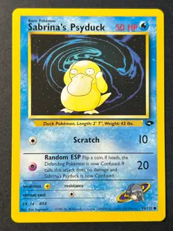 Sabrina's Psyduck 99/132 Gym Challenge Common - Pokemon Card Near Mint - Image 1