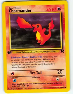 Charmander - 1st Edition - 50/82 Team Rocket - Pokemon TCG - 2000 - Image 1