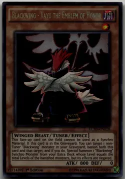 Blackwing - Vayu the Emblem of Honor Secret Rare Legendary Collection 5D's LC5D- - Image 1