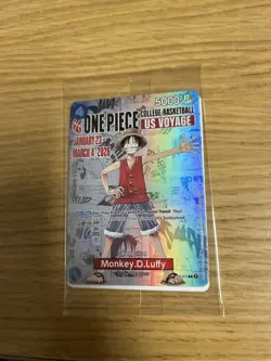 One Piece Monkey D. Luffy College Basketball US Voyage Card - Image 2