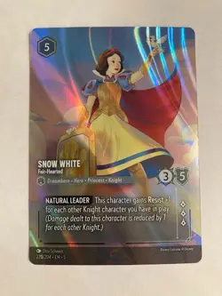 2024 DISNEY LORCANA SHIMMERING SKIES ENCHANTED SNOW WHITE FAIR-HEARTED 220/204 - Image 1