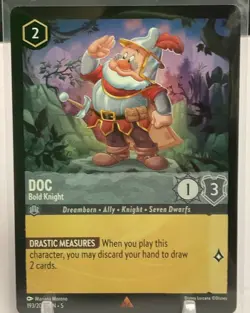 Disney Lorcana Doc-Bold Knight Rare Steel 193/204 Shimmering Skies Regular - Image 1