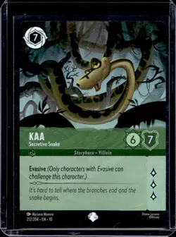 2025 Disney Lorcana Whispers in the Well KAA Secretive Snake Epic Foil 212/204 - Image 1
