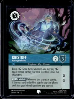 2025 Disney Lorcana Whispers in Well Kristoff Mining the Ruins Epic Foil 218/204 - Image 1