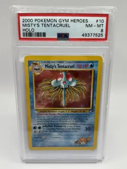 Pokemon Misty's Tentacruel Holo Rare Card 10/132 Gym Heroes PSA 8 - Image 1