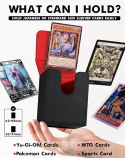 Card Deck Box Fits MTG Yu-Gi-Oh! TCG Card Storage Box with Dividers Holds 100+ - Image 4